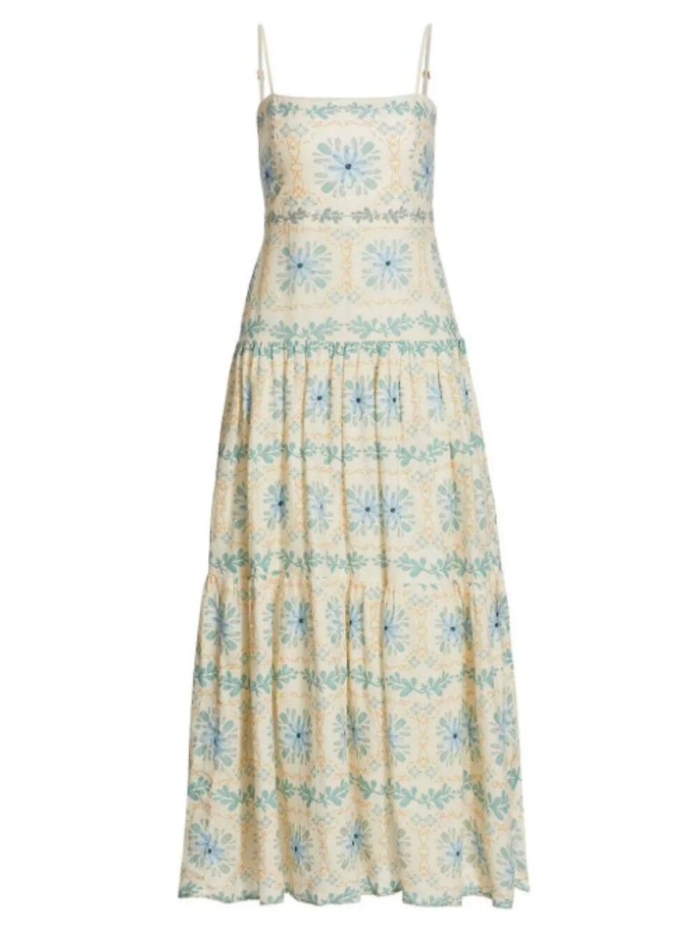 Agua by Agua Bendita Lima Spaghetti-Strap simbolo lima chivas floral maxi dress